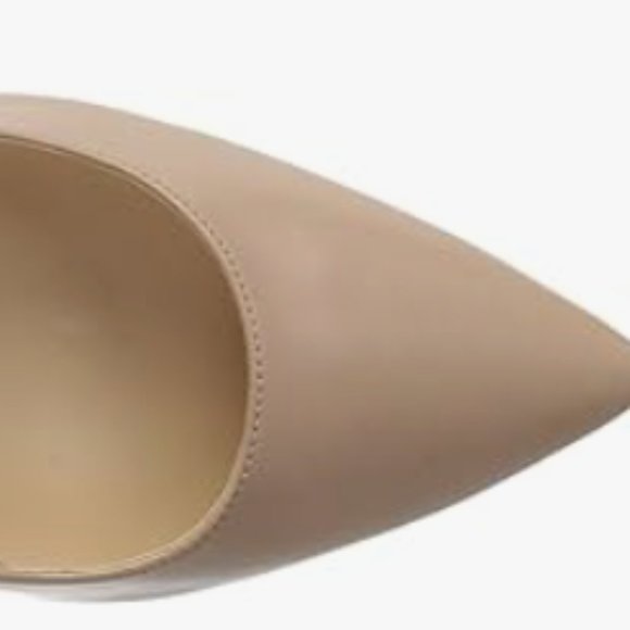 NEW Nine West Womens Tatiana Pointy Toe Pump Leather barely nude sz 6.5 - Picture 4 of 8